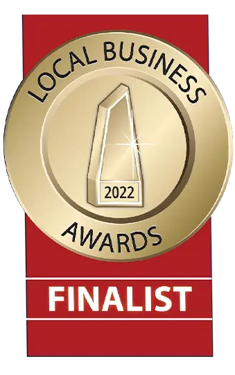 Award-winning finalist badge for EZY 2 Learn Driving School, Local Business Awards 2022.